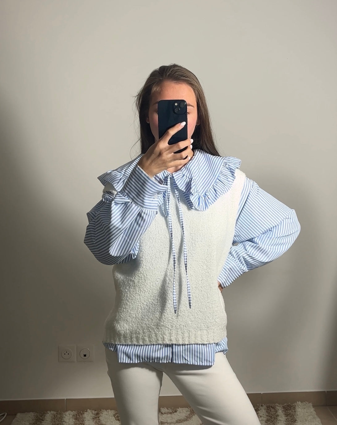 Pull sans manches - Blanc