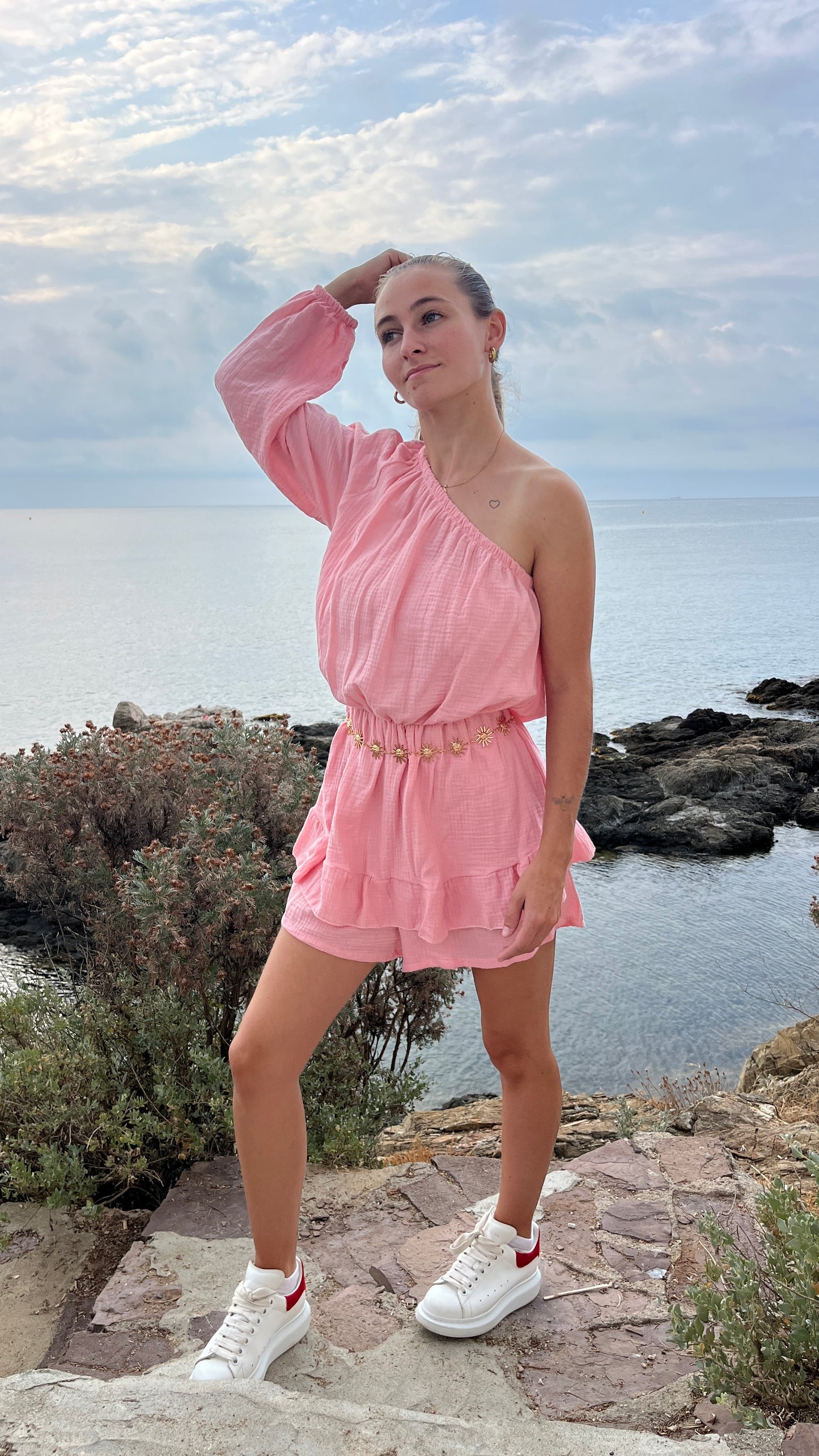 Combi-Short - Asymétrique rose