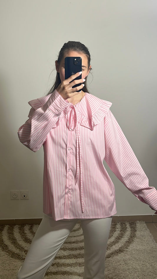 Blouse Cloé - Rayé Rose