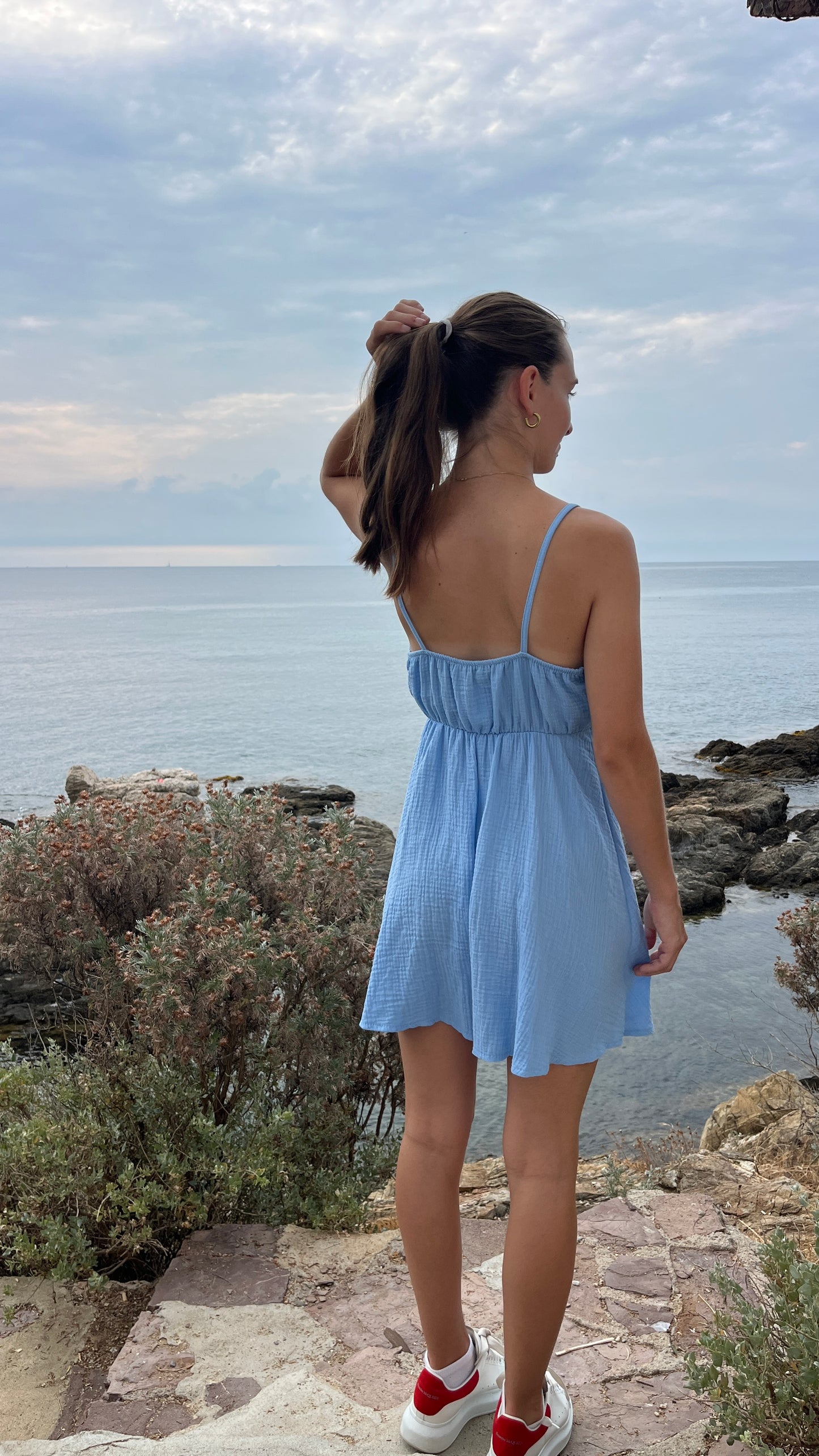 Combi-Short - Bretelles bleu