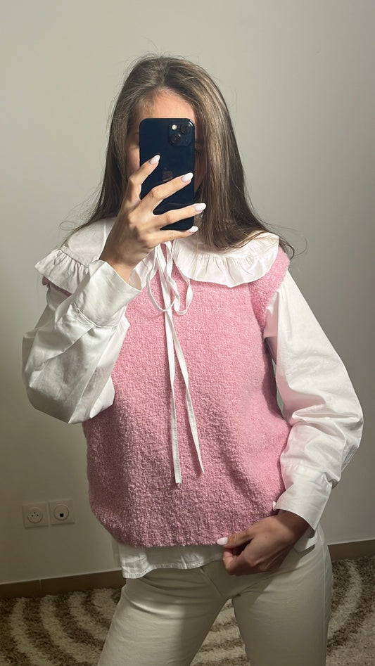 Pull sans manches - Rose